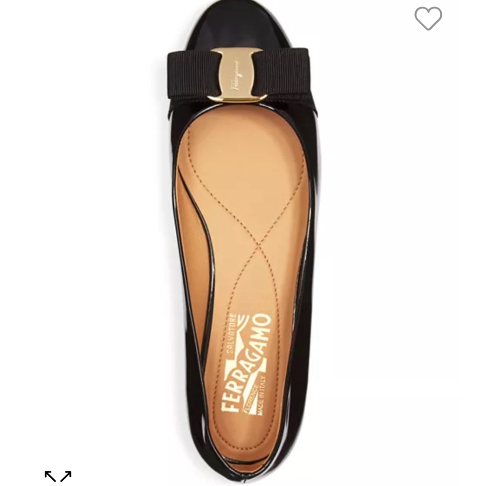 Salvatore Ferragamo Varina Black Ballet Flats